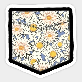 Floral Lotus Pocket Flower Minimalist Classy Sticker